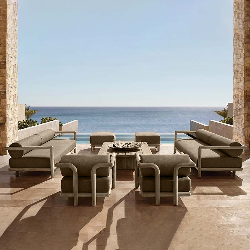Outdoor Furniture Teak - Tuinmeubilair loungeset, luxe hotelterras teakhouten loungeset,