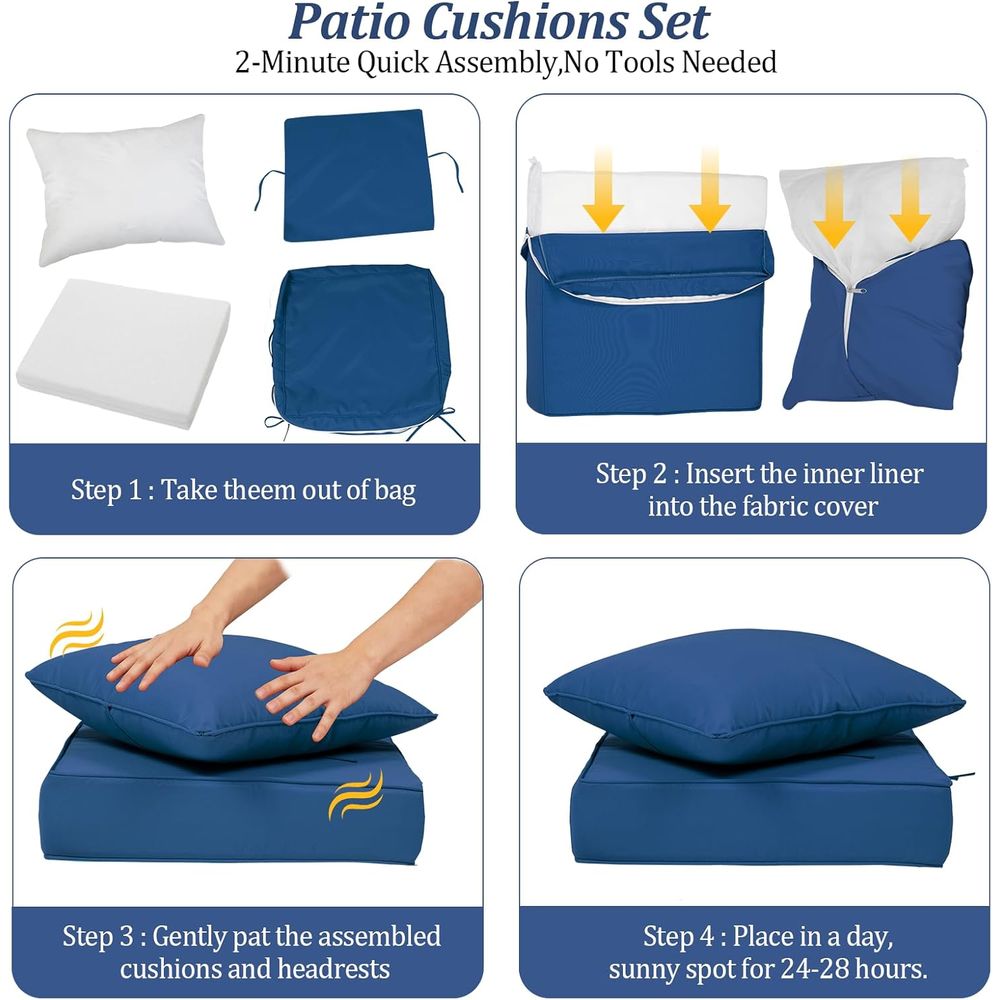 24x24 Outdoor Diepe Zitkussens - Outdoor Furniture Set recensie en prijs