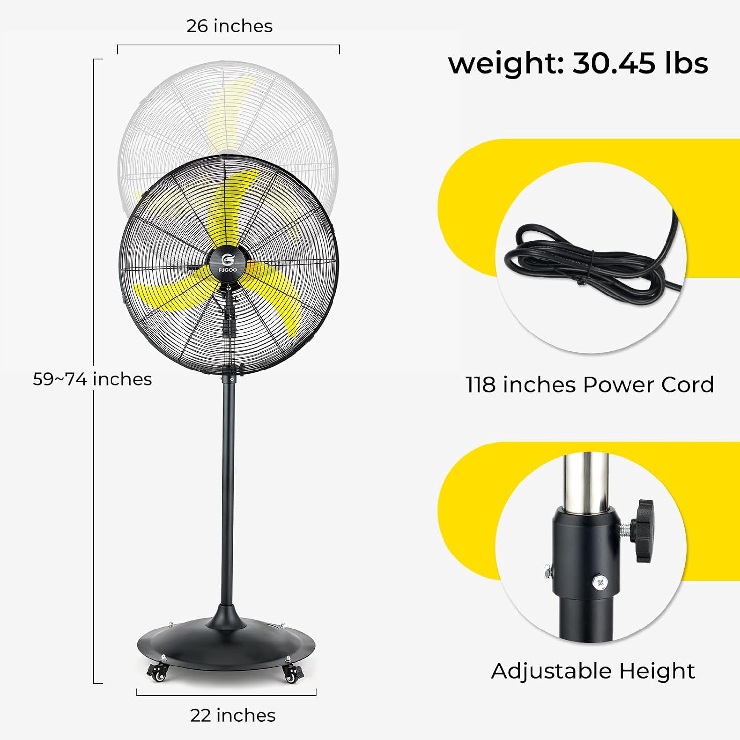 24'' Buitenventilator met osci - Outdoor Furniture Set recensie en prijs