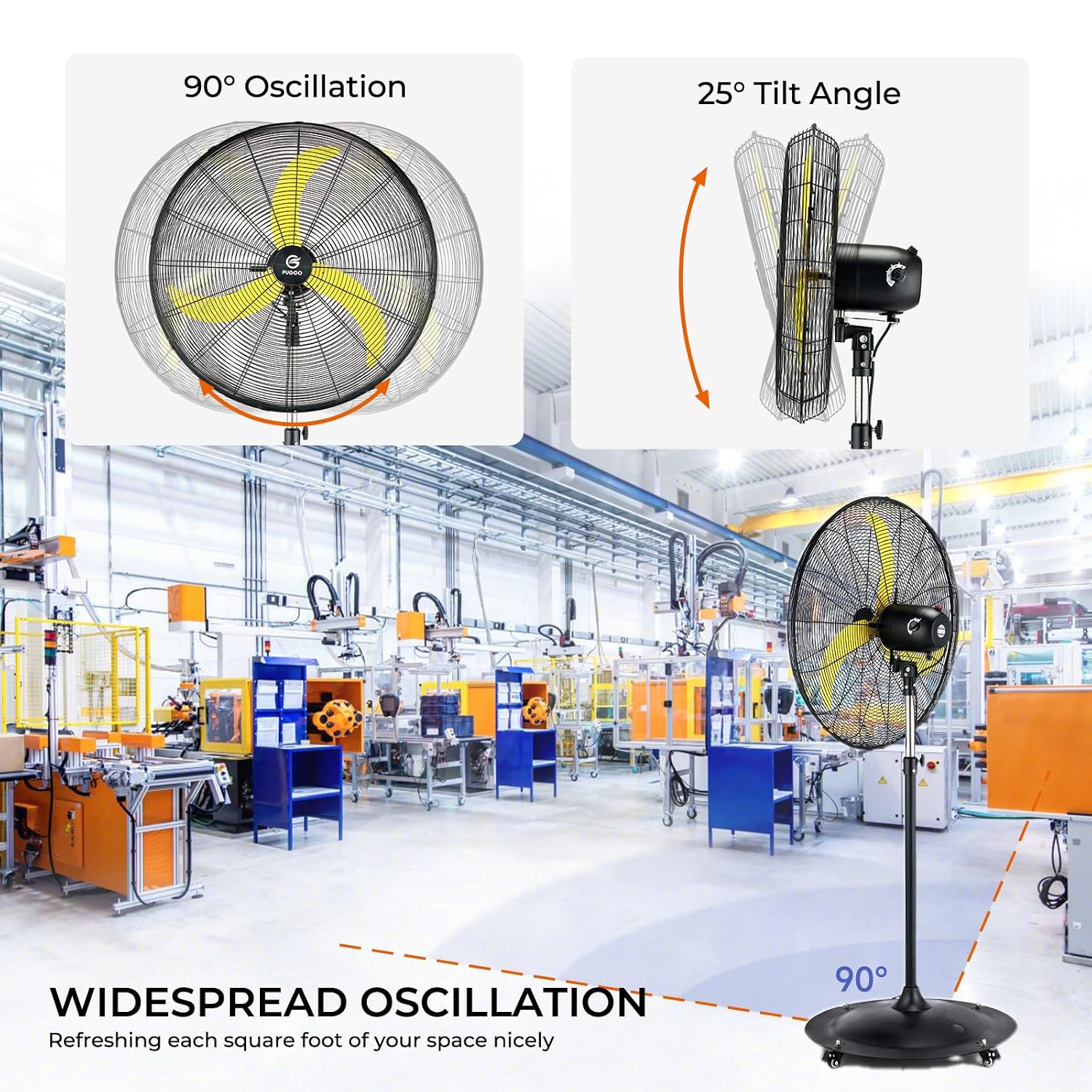 24'' Buitenventilator met osci - Outdoor Furniture Set recensie en prijs